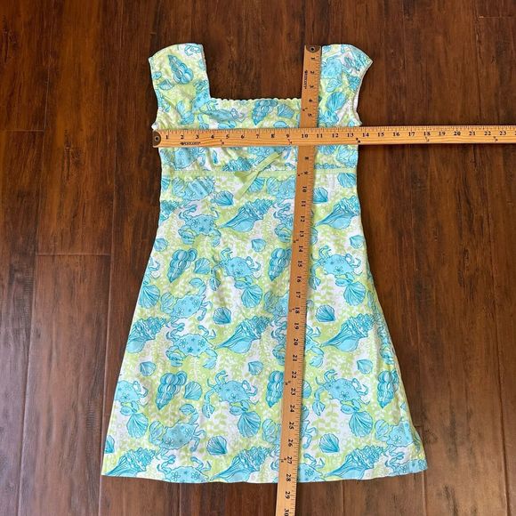 Vintage LILLY PULITZER Girls Sleeveless Crab and Shell Print Dress Multi - Picture 9 of 9